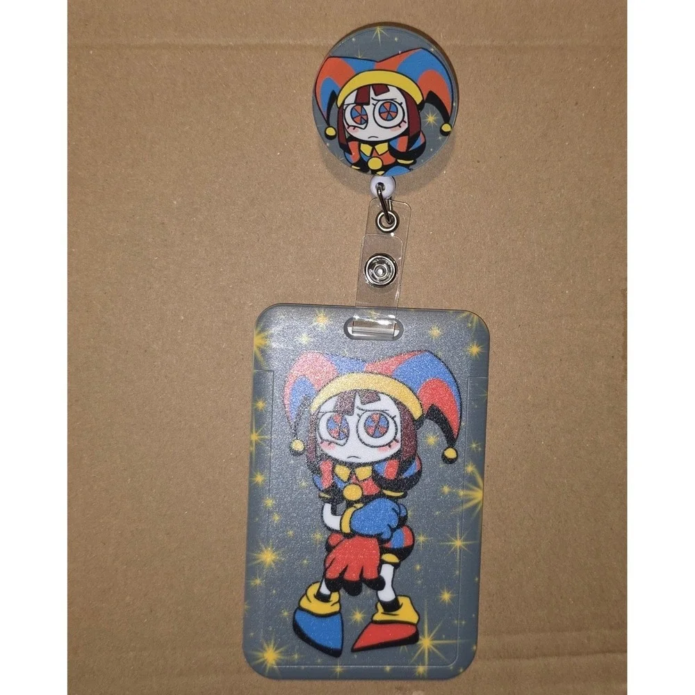 TADC Pomni Badge ID Reel ID Holder Handmade The Amazing Digital Circus Jester